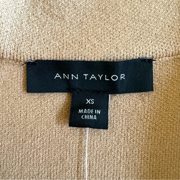Ann Taylor Sweater Blazer Dominican Sand Sz XS - Picture 5 of 10